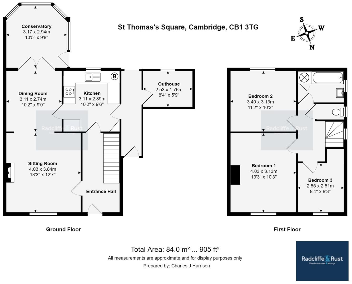 Floor plan St Thomas' Square, Cambridge